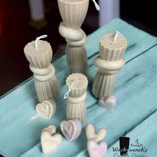 Set of 4 Knot Pillar Candles